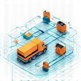 Icône gestion de chaîne logistique RapidLivraison